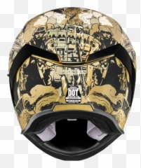 Helmet Icon Airform - Guardian Gold Gear Parts Motorcycle png