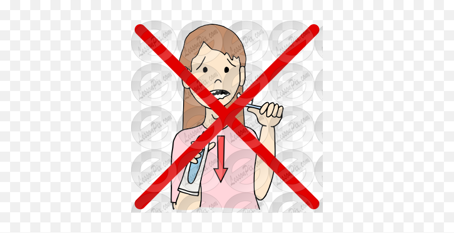 Do Not Swallow Toothpaste Picture For Classroom Therapy - Do Not Swallow Toothpaste Clipart Png,Swallow Icon