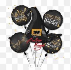 Witch Silhouette Bouquet Png