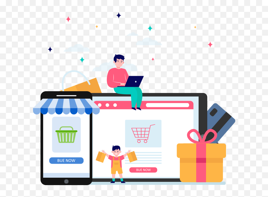 Appsinvo Top E - Commerce App Development Company Ecommerce Happy People Shopping Online Png,Online Shop Icon Vector