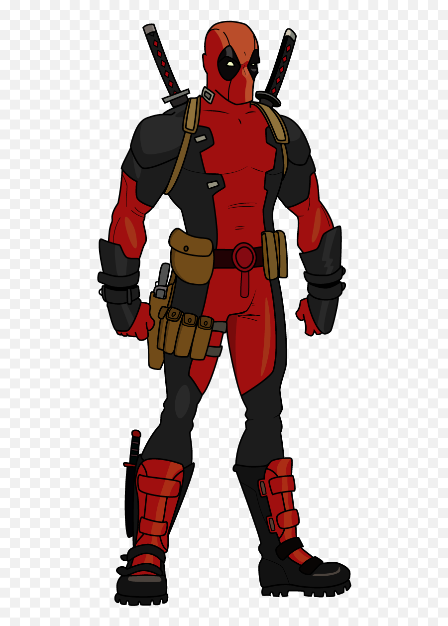 Clip Freeuse Stock Action Drawing Deadpool - Deadpool Full Deadpool Comic Png,Deadpool Icon Png