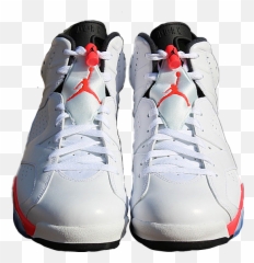 White Pair Of Jordans Front View - Shoes Front View Png,Jordans Png