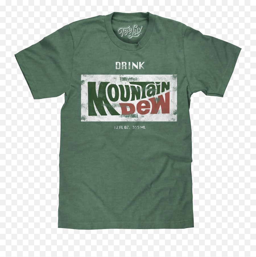 Drink Mountain Dew Logo T - Shirt Green Drink Mountain Dew T Shirt Png,Mountain Dew Can Png