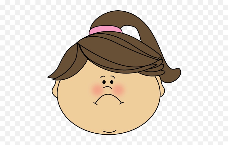 Sad Face Girl Emoções Expressões Faciais Atividades - Sad Girl Face Clipart Png,Sad Girl Png