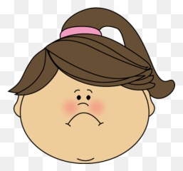 Sad Face Girl Emoções Expressões Faciais Atividades - Sad Girl Face Clipart Png,Sad Girl Png