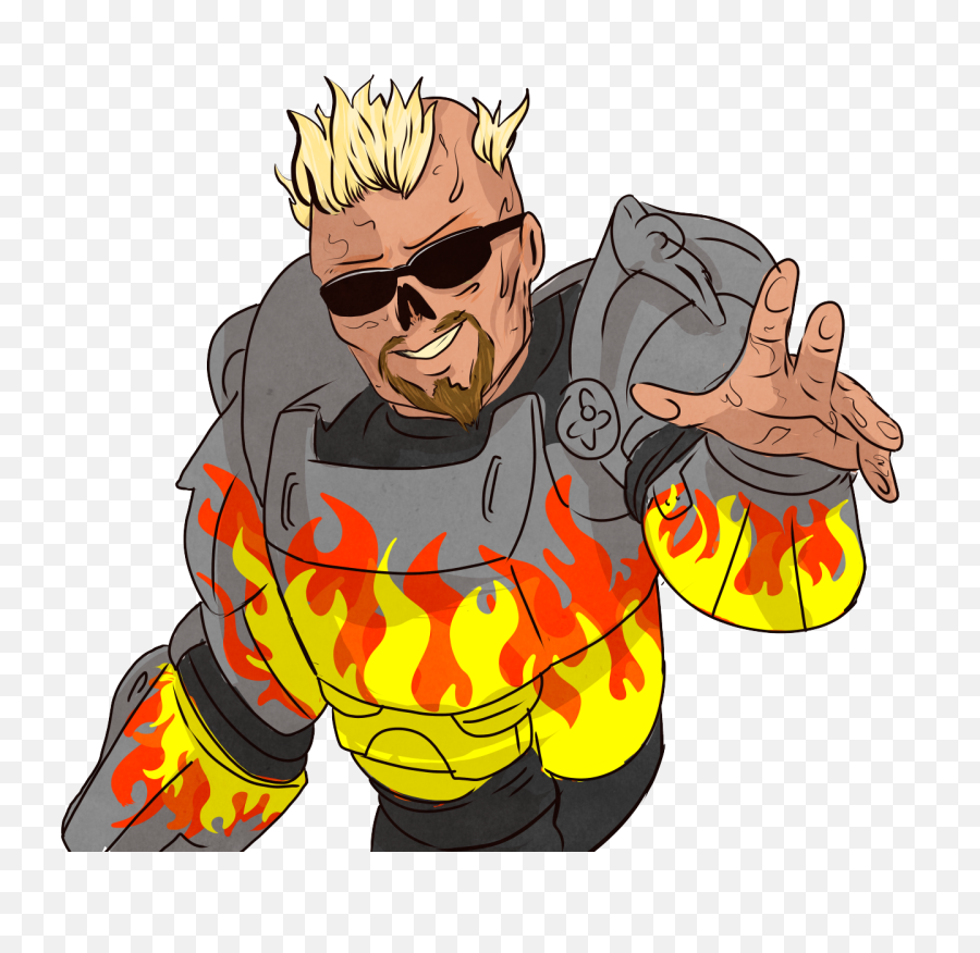Download And Someone Ended Up Drawing - Fallout 4 Pyromaniac Build Png,Guy Fieri Png