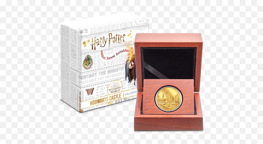 Harry Potter - Hogwarts Castle 14oz Gold Coin New Nz Mint Empire Strikes Back 40th Gold Png,Hogwarts Transparent