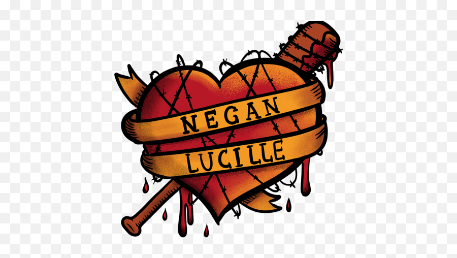 Negan Lucille Blood Heart - Png Bloody Love,Bloody Heart Png