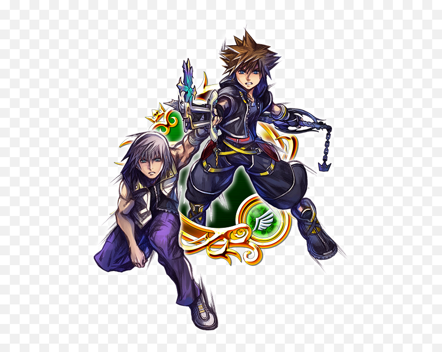 Illustrated Kh Ii Sora Riku - Kingdom Hearts Union X Artwork Png,Riku Png