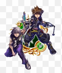 Illustrated Kh Ii Sora Riku - Kingdom Hearts Union X Artwork Png,Riku Png