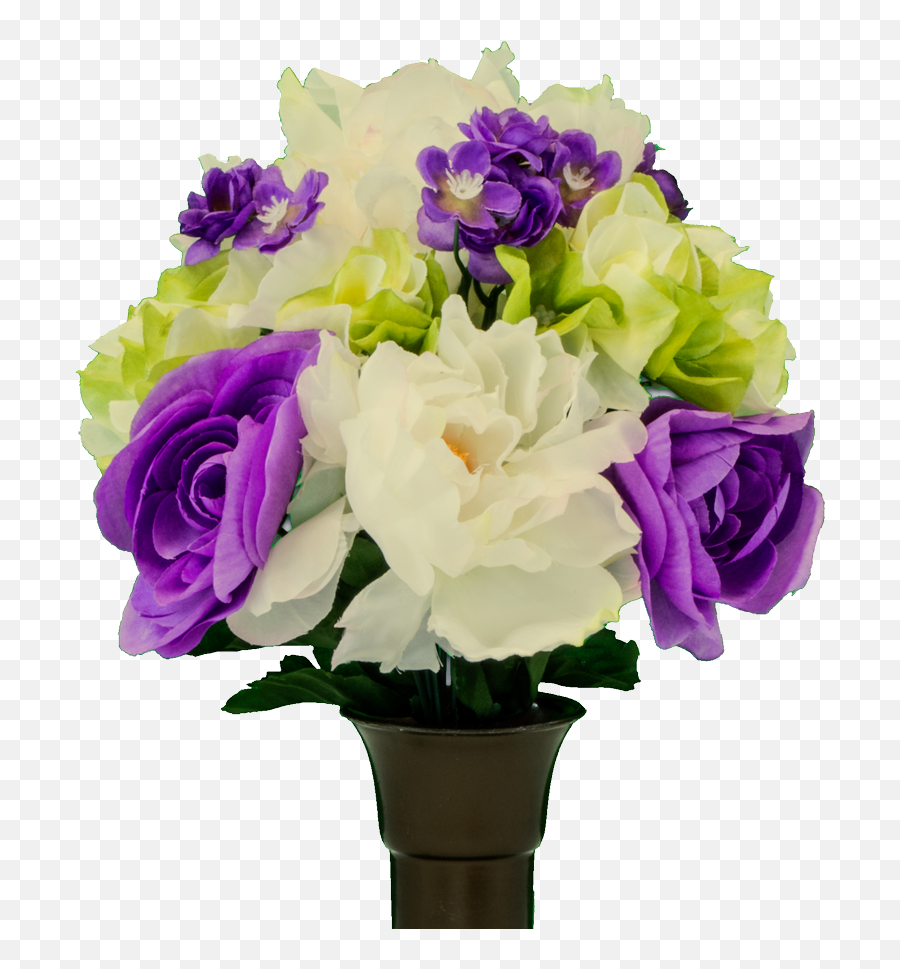 White Magnolia And Purple Rose - Bouquet Png,Purple Rose Png
