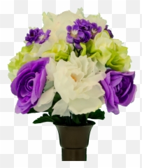 White Magnolia And Purple Rose - Bouquet png