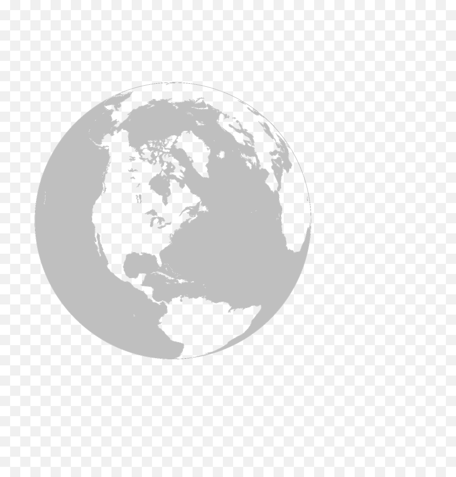 Download Gray Globe Clipart Png For Web Image With No - Earth Vector Png White,Globe Clipart Png