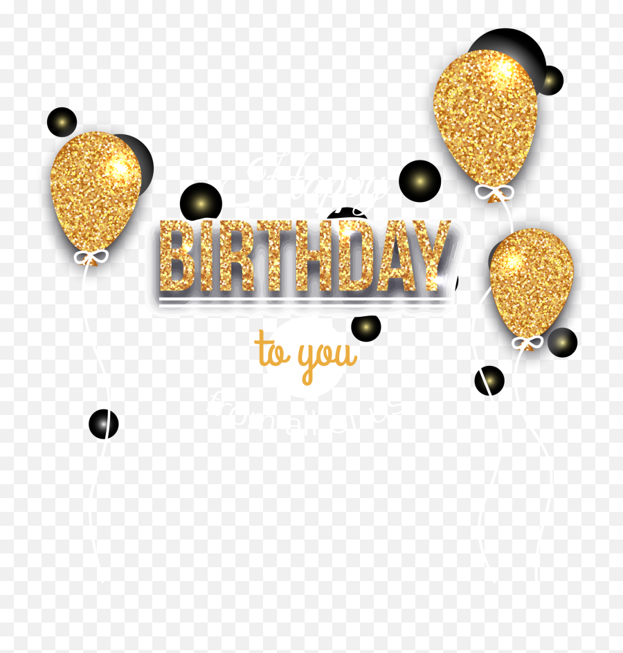 Download Golden Balloon Birthday Vector Icon Balloons - Birthday Gold Balloon Png,Celebration Png