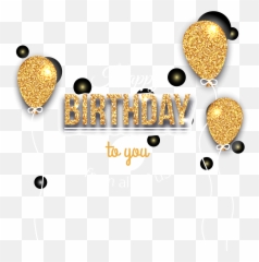 Download Golden Balloon Birthday Vector Icon Balloons - Png