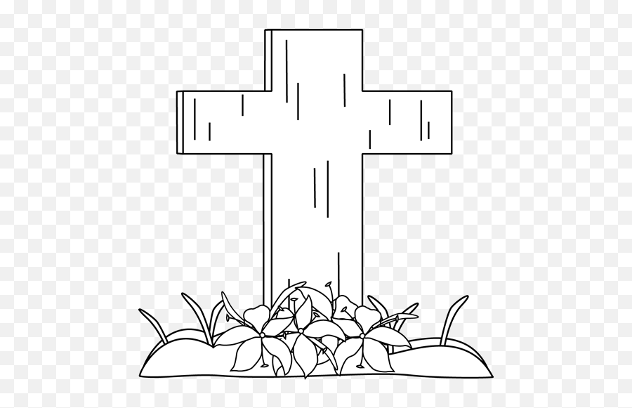General And Religious Clip Art - General And Religious Images Christ Cross Black And White Sketch Png,Easter Clipart Transparent Background