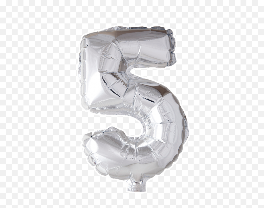 Foilballoon No 5 40u0027u0027 - Silver 40u0027u0027 Numbers Foil 5 Balloons Png Silver,Silver Balloons Png