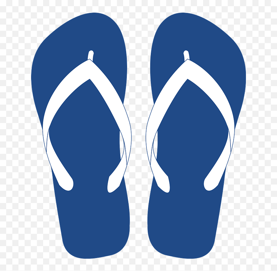 Blue Flip Flops With White Straps Clipart Free Download - Transparent Background Flip Flops Clipart Png,Flip Flop Png