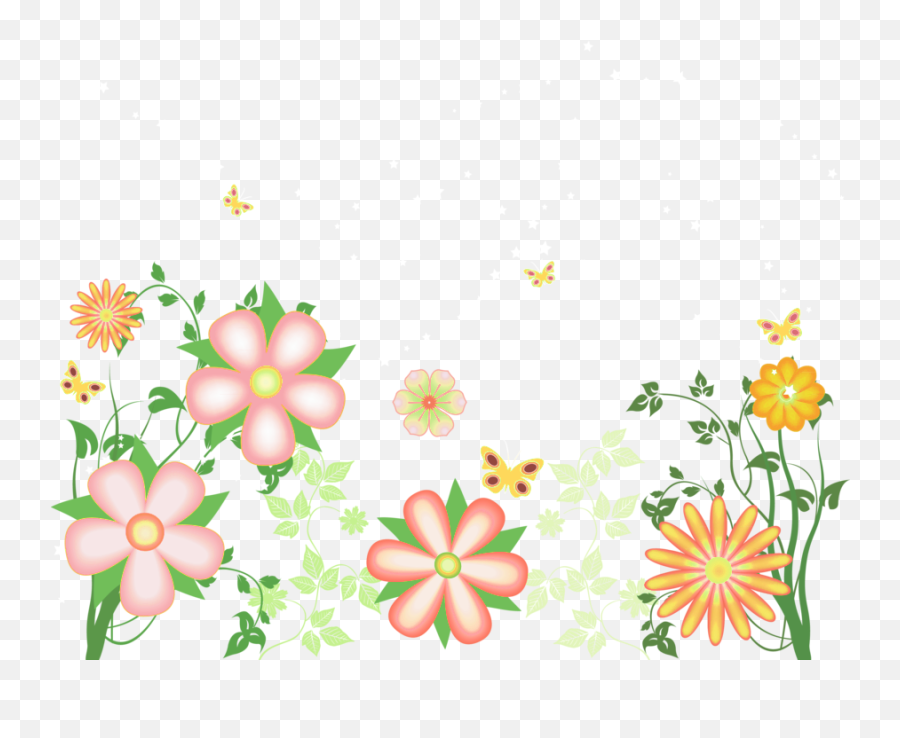 Flowers Clipart Transparent Background Download Png Images - Free Transparent Flower Border,Clip Art Transparent Background