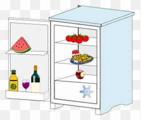 Fridge With Food Clipart Free Download Transparent Png - Open Clipart