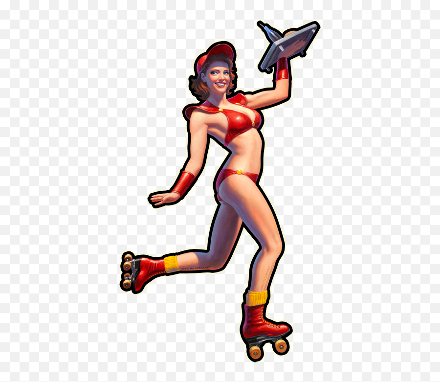 Pin Up Girl - Cartoon Png Download Original Size Png Pin Up Art Car Girl,Pin Up Girl Png