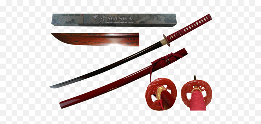 40 14 10451060hc Red Damascus Blade Hand Forged Samurai Sword Musha - Collectible Sword Png,Samurai Sword Png