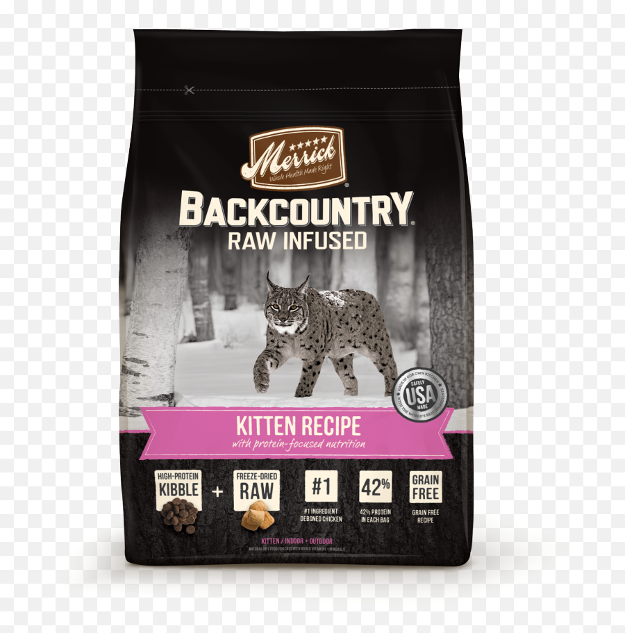 Merrick Backcountry Grain Free Kitten Recipe Dry Cat Food - Merrick Backcountry Cat Food Png,Kitten Transparent