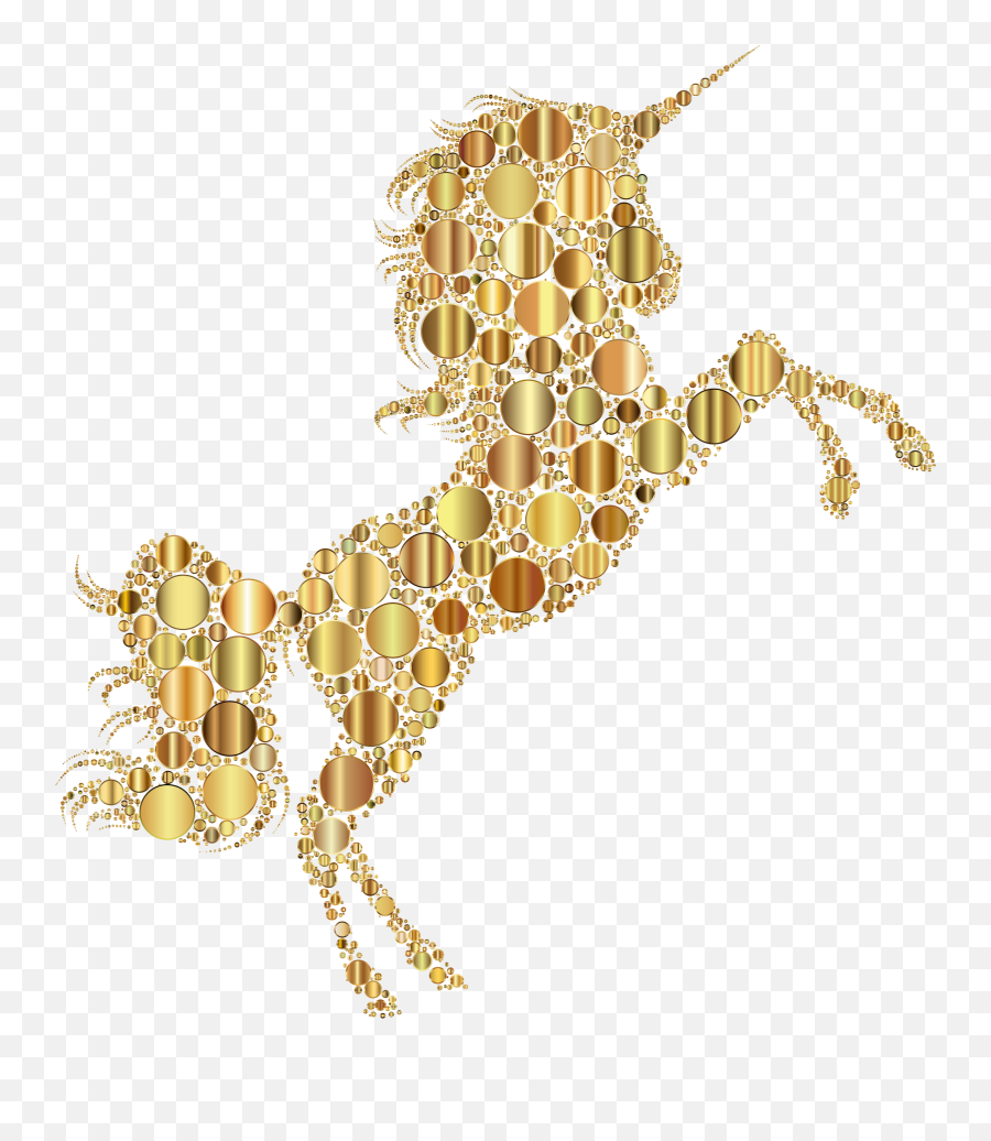 Design Of Gold Unicorn Silhouette Png - Vector Unicorn Silhouette,Unicorn Silhouette Png