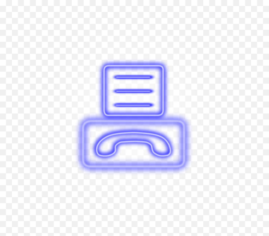 Free Modern Fax Machine Neon Icon - Cobalt Blue Icon Png,Fax Icon Png