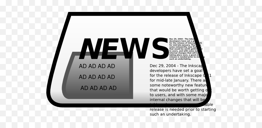 Newspaper Ad Clip Art - Vector Clip Art Online Newspaper Ad Clipart Png,Blank Newspaper Png