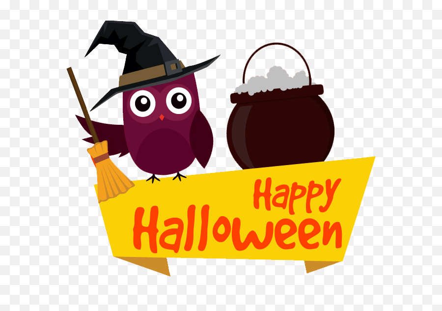 Download Halloween Vector Free Png Graphics - Owl Cartoon Happy Halloween Transparent Png,Happy Halloween Png
