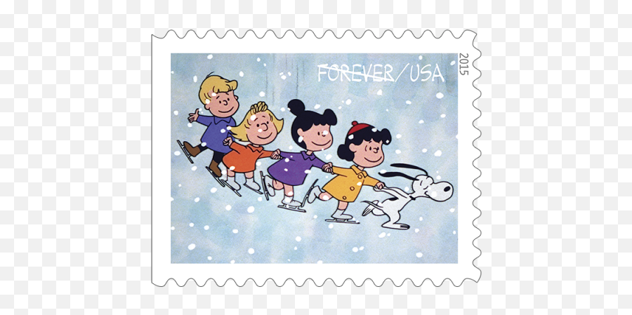A Charlie Brown Christmas Stamps - Usps Releases Usps Charlie Brown Christmas Stamps Png,Charlie Brown Christmas Tree Png