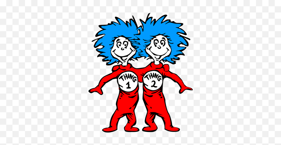 Thing 1 And 2 - Thing 1 And Thing 2 Clipart Png,Thing 1 And Thing 2 Png