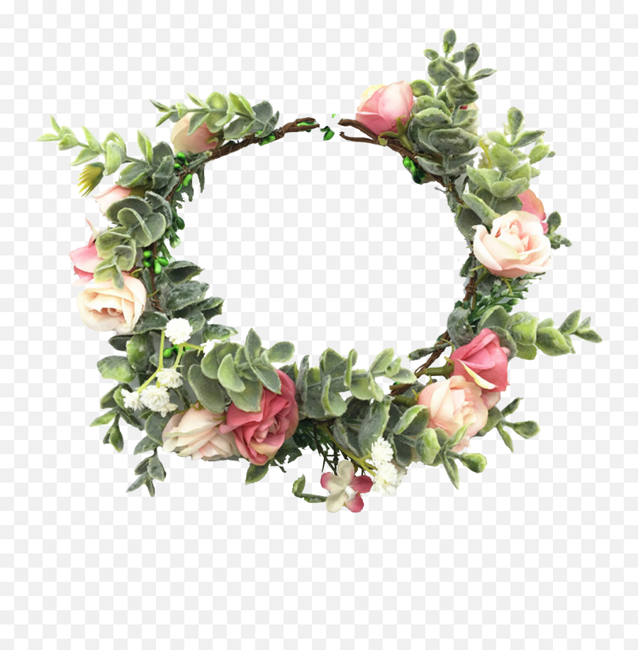 Pink Ivory Bohemian Floral Crown - Floral Png,Flower Crowns Png