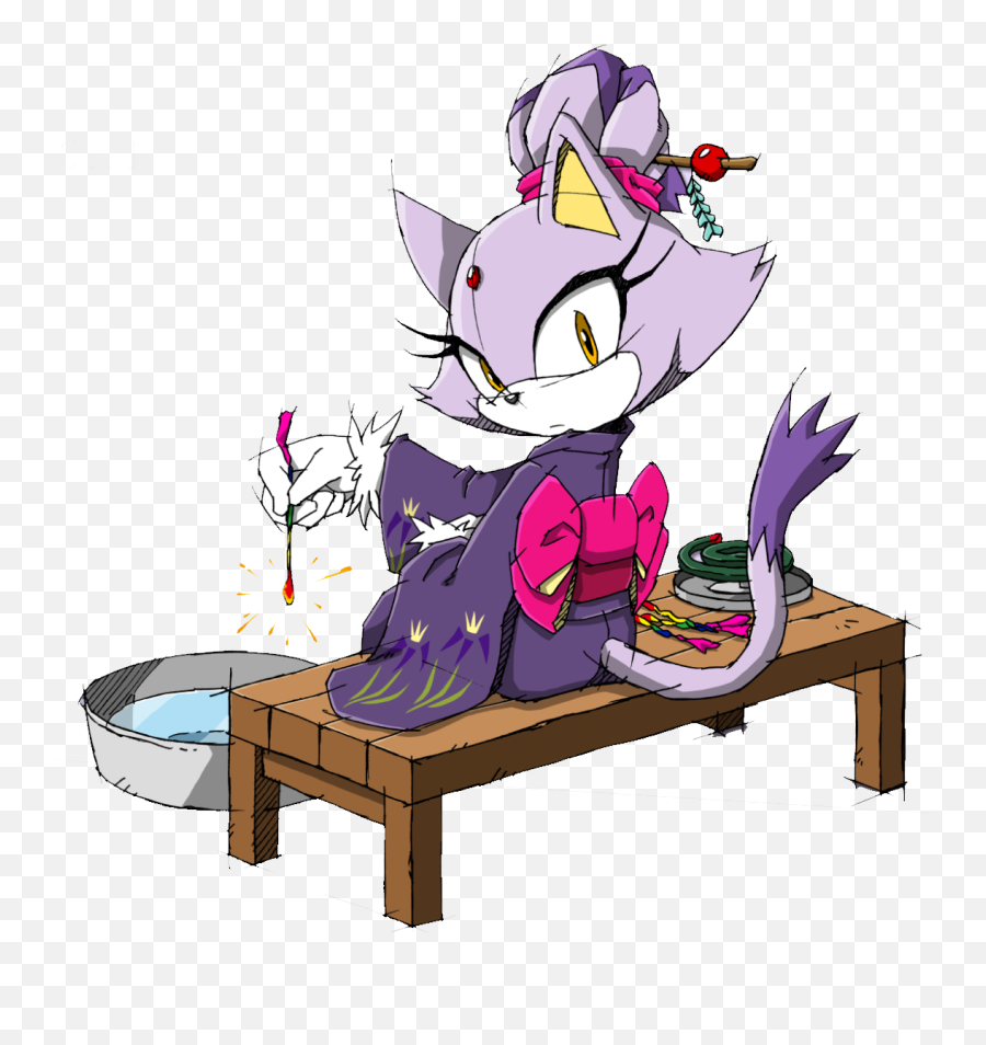 Blaze The Cat - Blaze The Cat Art Png,Sonic Rush Logo