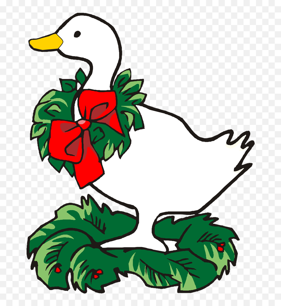 Christmas Goose Clipart - Geese A Laying Clip Art Png Christmas Goose Clipart,Holly Garland Png