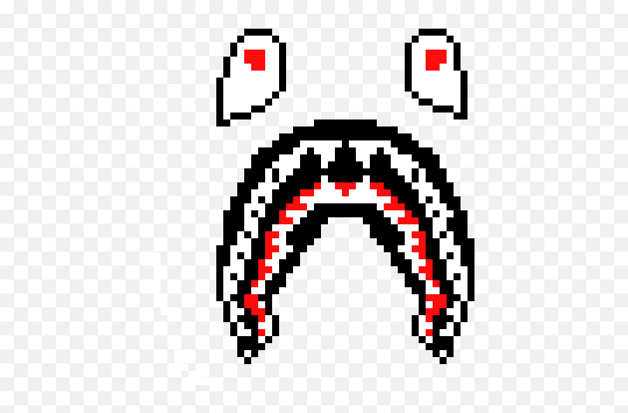 Bape Shark Logo Transparent - Bape Shark Logo Pixel Art Png,Bape Shark Png