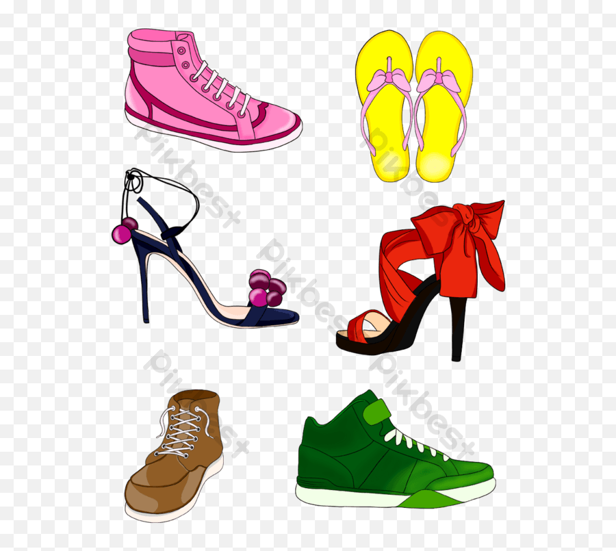Various Styles Of Shoes Vector Icons - Lace Up Png,Shoe Icon Vector