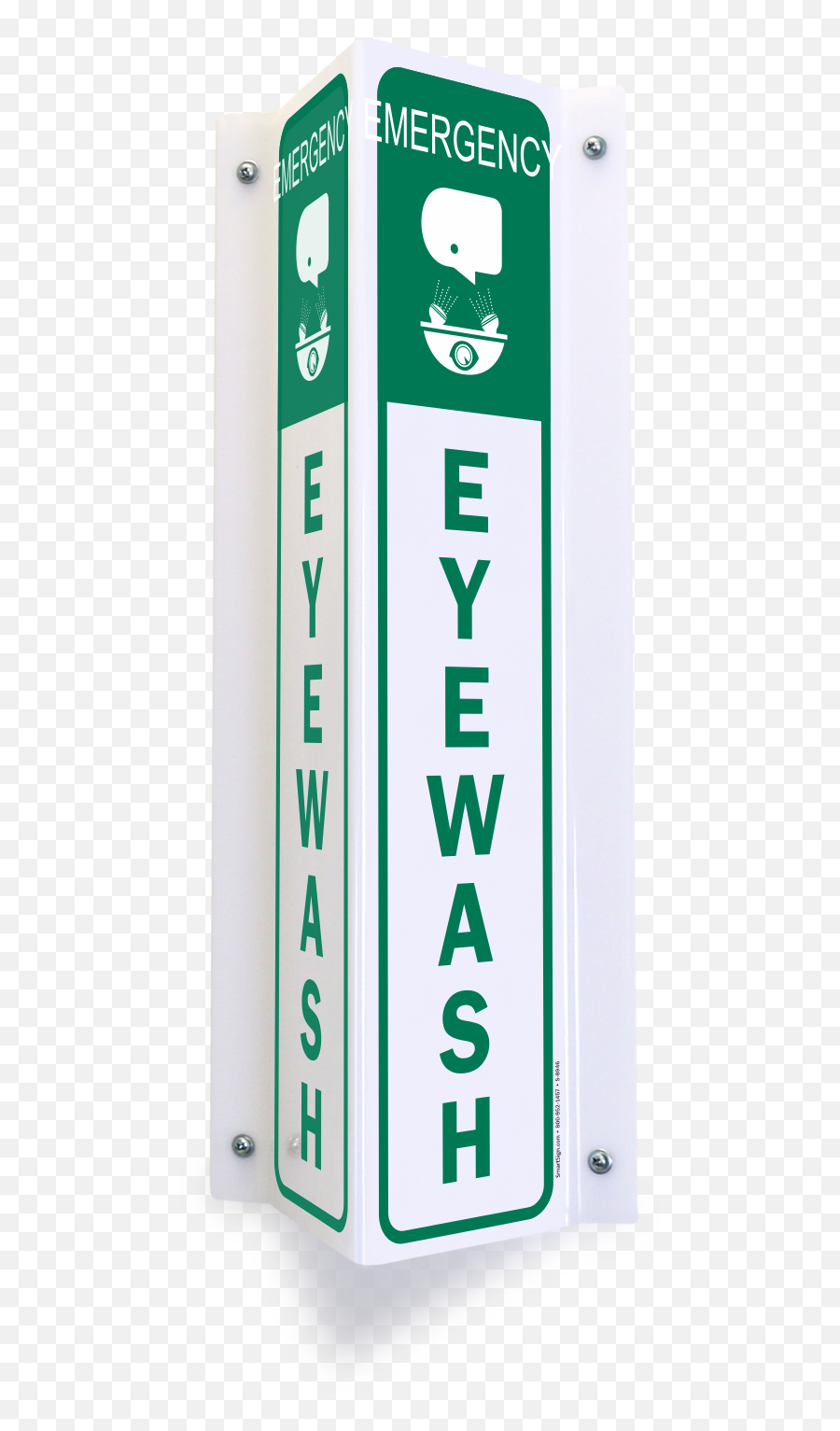 Emergency Eye Wash Projecting Sign - Vertical Png,Eye Wash Icon