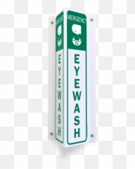 Emergency Eye Wash Projecting Sign - Vertical png
