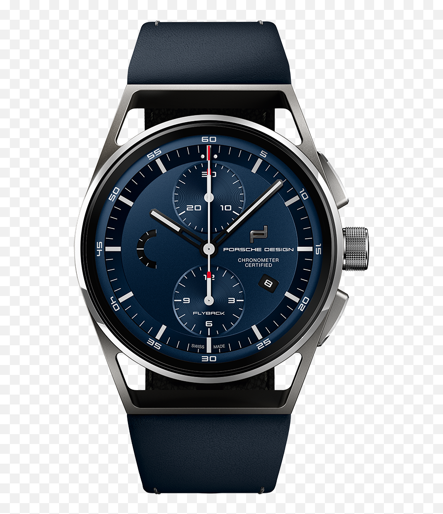 1919 Chronotimer Flyback Blue Leather - Porsche Design 1919 Chronotimer Flyback Png,Design Icon Watch