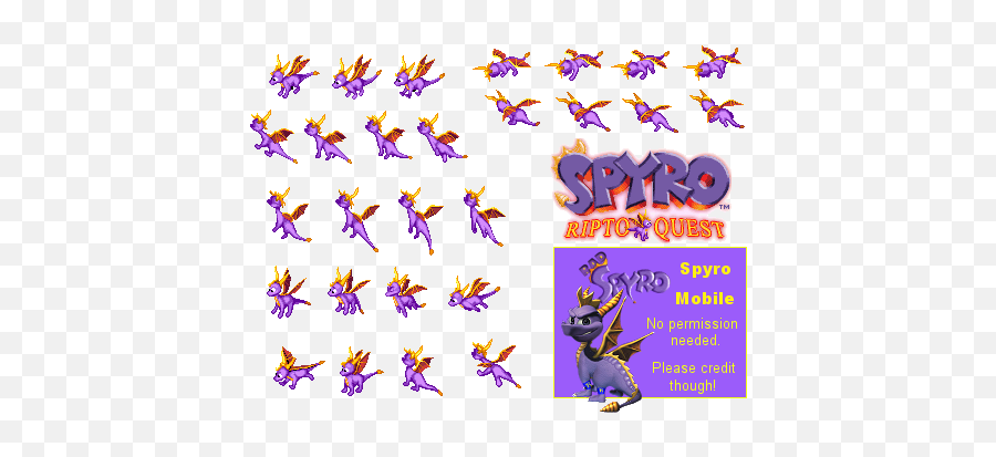 Mobile - Spyro Ripto Quest Spyro The Spriters Resource Cartoon Png,Spyro Png