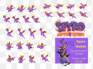 Mobile - Spyro Ripto Quest Spyro The Spriters Resource Cartoon Png,Spyro Png