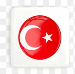 Square Icon With Round Flag Illustration Of Turkey - Dot png