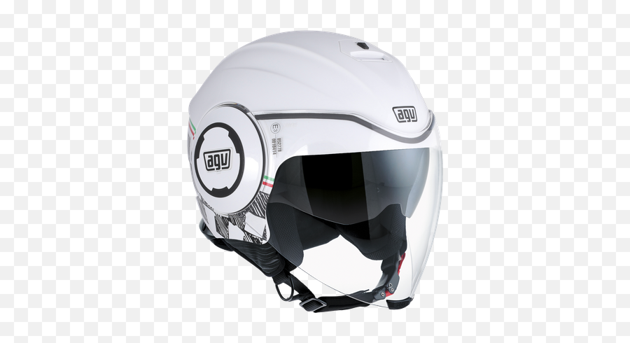 Agv Motorcycle Helmet Fluid E2205 Multi - Garda Whiteitaly Agv Half Face Helmet White Png,Icon Helmet Face Shield