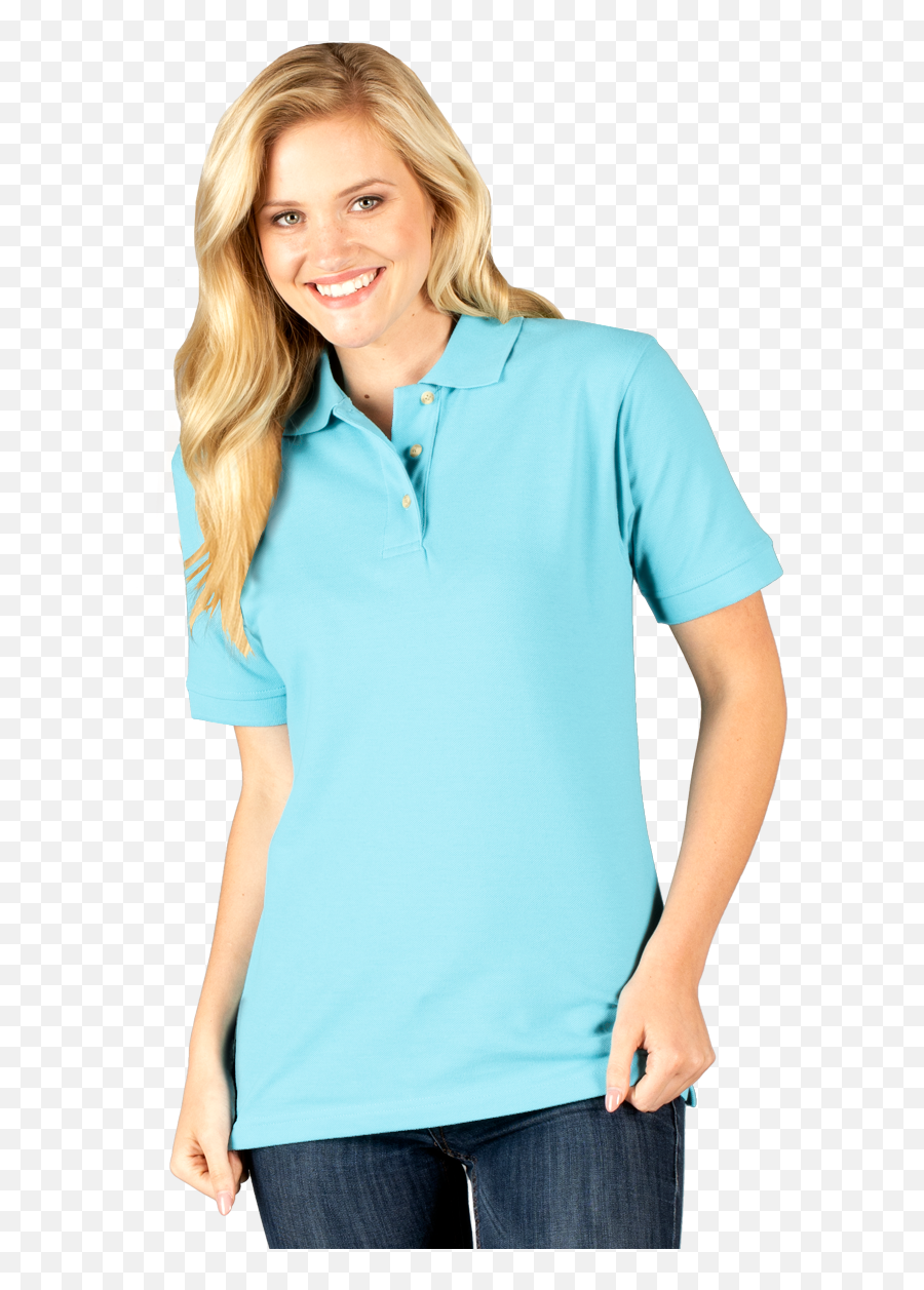 6204 - Aquxssolidbg6204ladiesu0027 Superblend Ss Pique Polo Polo Shirt Png,Polo Png