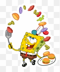 Spongebob Cooking Sticker Wallpaper - png
