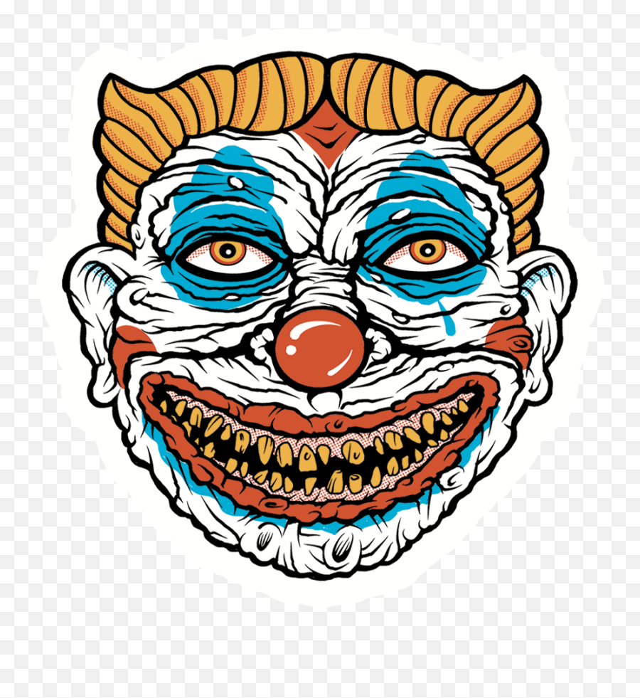 Demented Coney Clown Sticker Mysite - Scary Png,Crazy Clown Icon