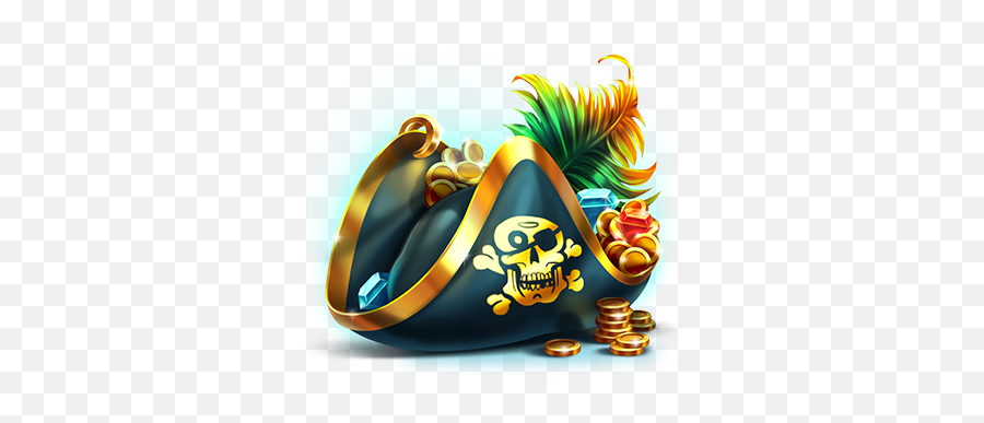 Piratesu0027 Plenty Battle For Gold Slot Red Tiger - Illustration Png,Pirate Hat Transparent