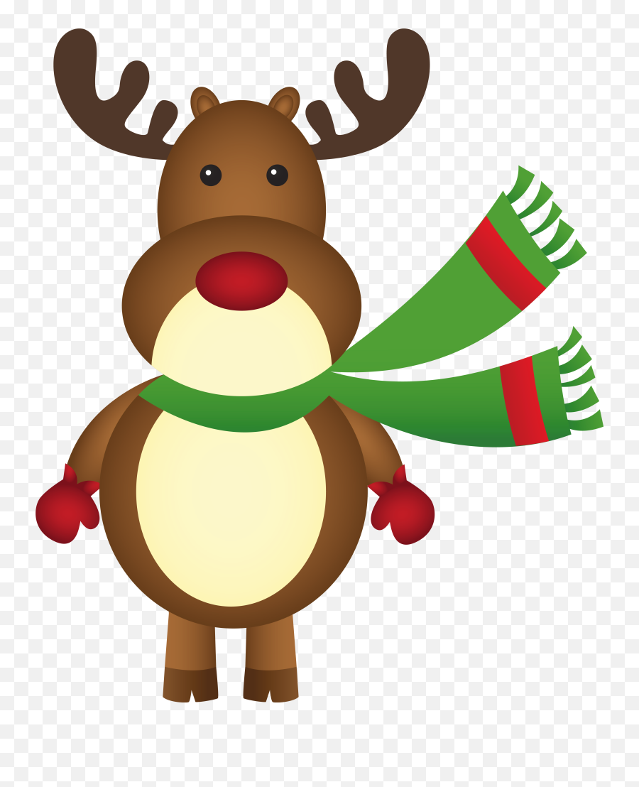 Scarf Png Clipart - Christmas Rudolph Clipart,Rudolph Png